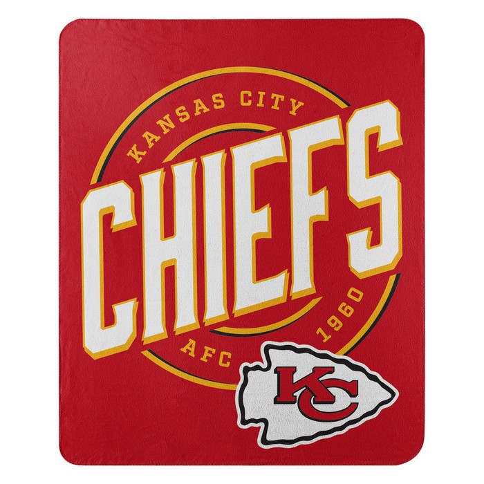 Kansas City Chiefs Blanket 50x60 Fleece Campaign Design