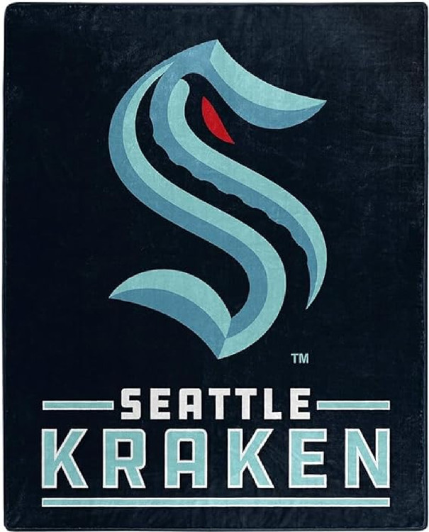 Seattle Kraken Blanket 50x60 Raschel Signature Design