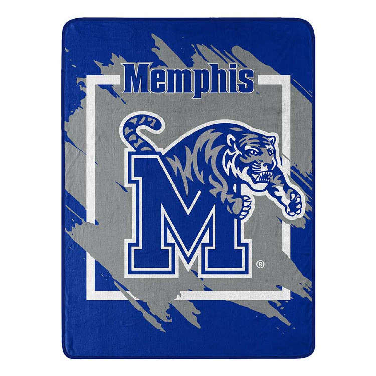 Memphis Tigers Blanket 46x60 Micro Raschel Dimensional Design Rolled