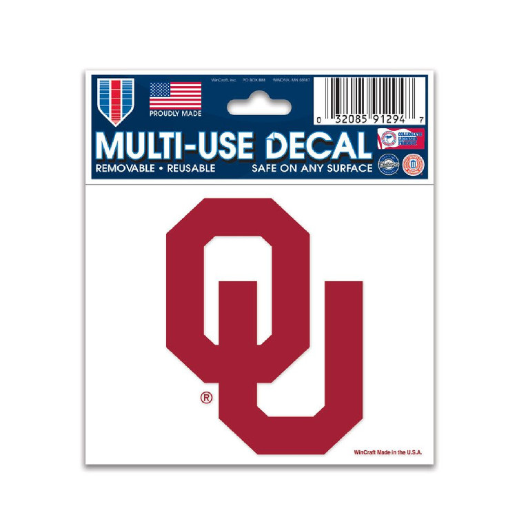 Oklahoma Sooners Decal 3x4 Multi Use