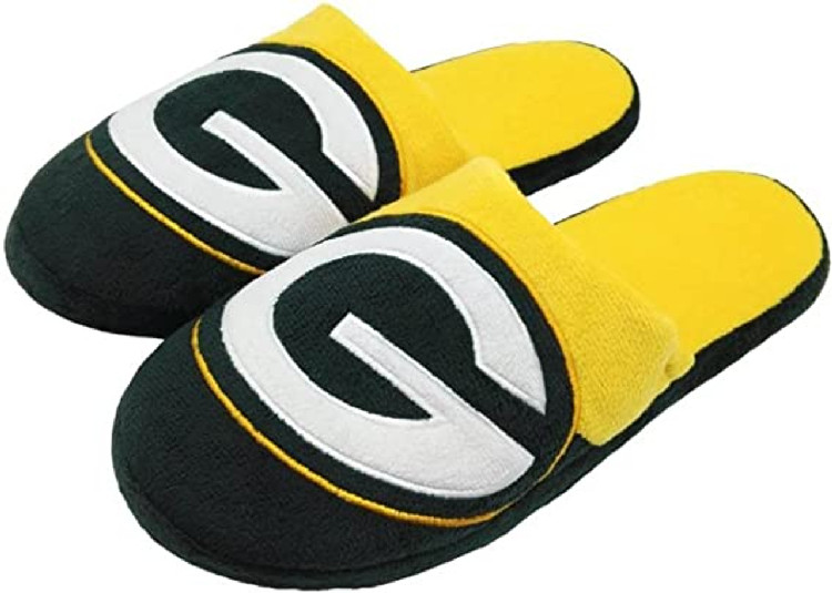 Green Bay Packers Slipper Colorblock Slide - (1 Pair) - M