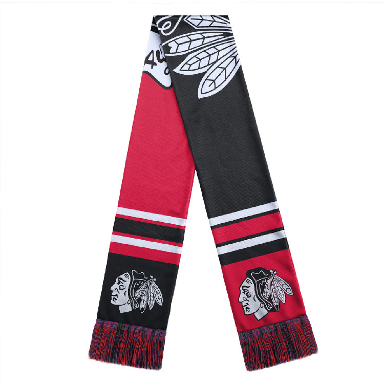 Chicago Blackhawks Scarf Colorblock Big Logo Design