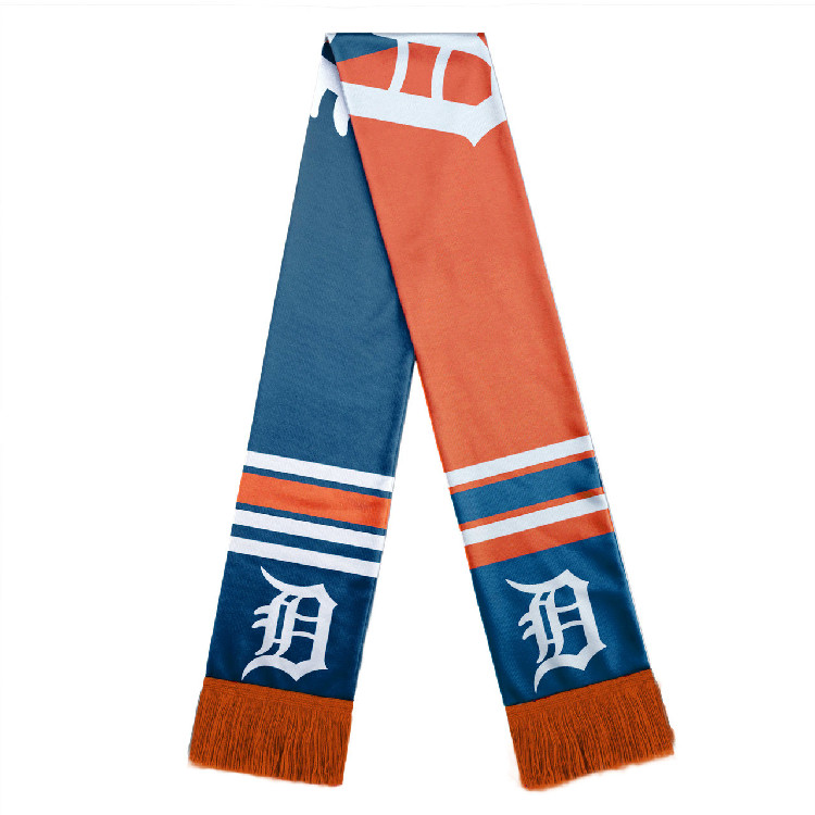 Detroit Tigers Scarf Colorblock Big Logo Design