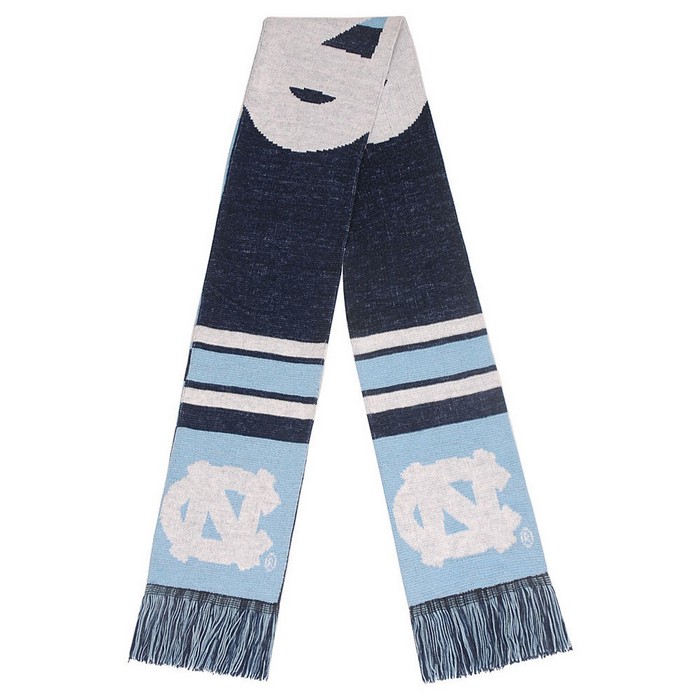 North Carolina Tar Heels Scarf Colorblock Big Logo Design