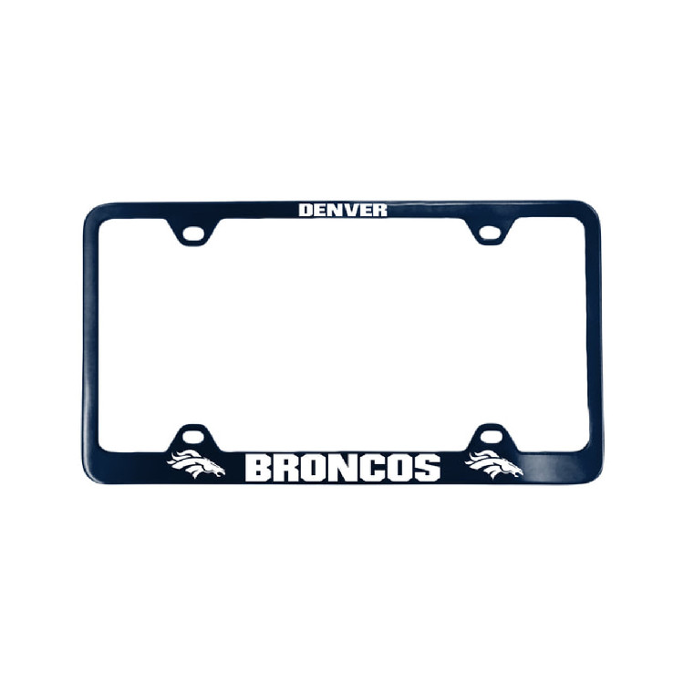 Denver Broncos License Plate Frame Laser Cut Blue