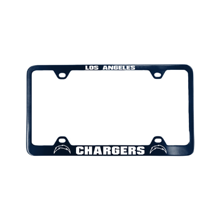 Los Angeles Chargers License Plate Frame Laser Cut Blue