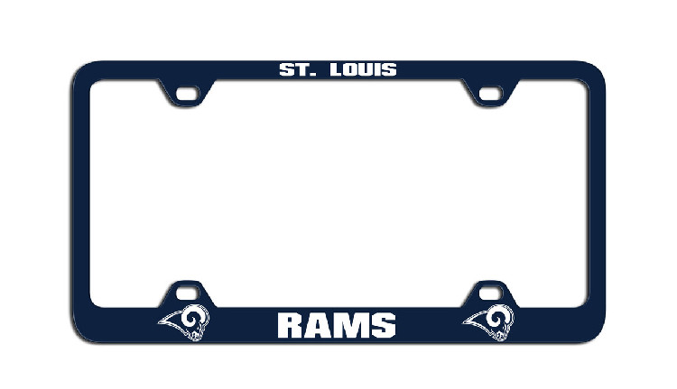 Los Angeles Rams License Plate Frame Laser Cut Blue