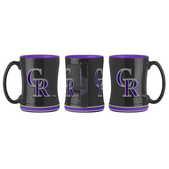 BOELTER Colorado Rockies Coffee Mug 14oz Sculpted Relief Alternate Design