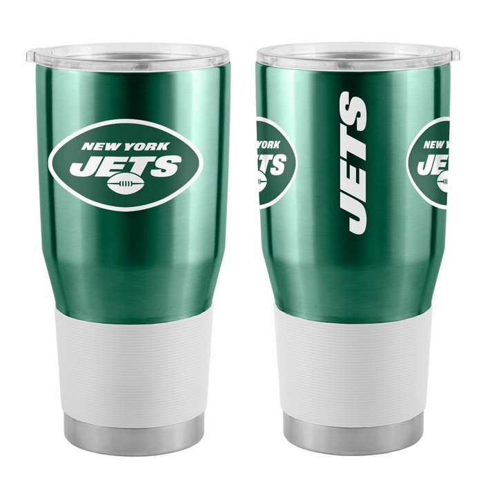 New York Jets Travel Tumbler 30oz Ultra Green Alternate Design