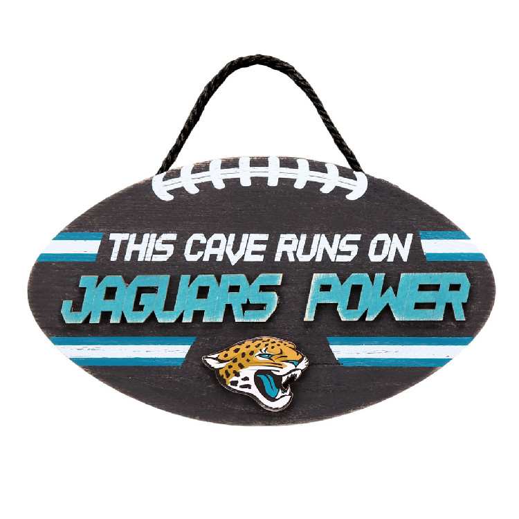 Jacksonville Jaguars Sign Wood Football Power Design