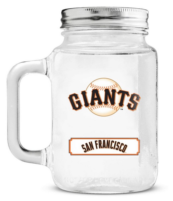 San Francisco Giants Mason Jar Glass With Lid