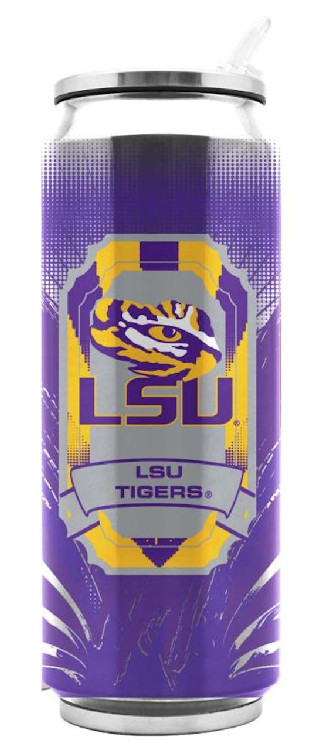 LSU Tigers Stainless Steel Thermo Can - 16.9 ounces