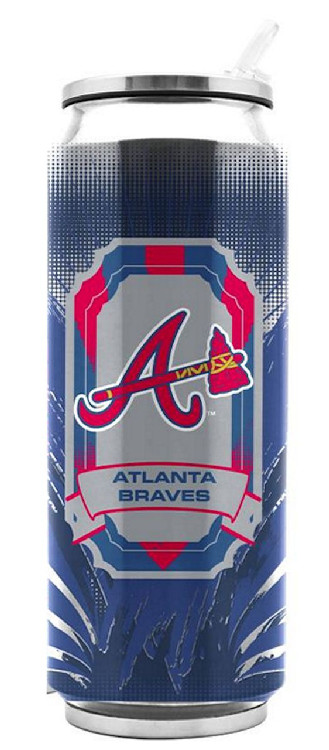 Atlanta Braves Stainless Steel Thermo Can - 16.9 ounces