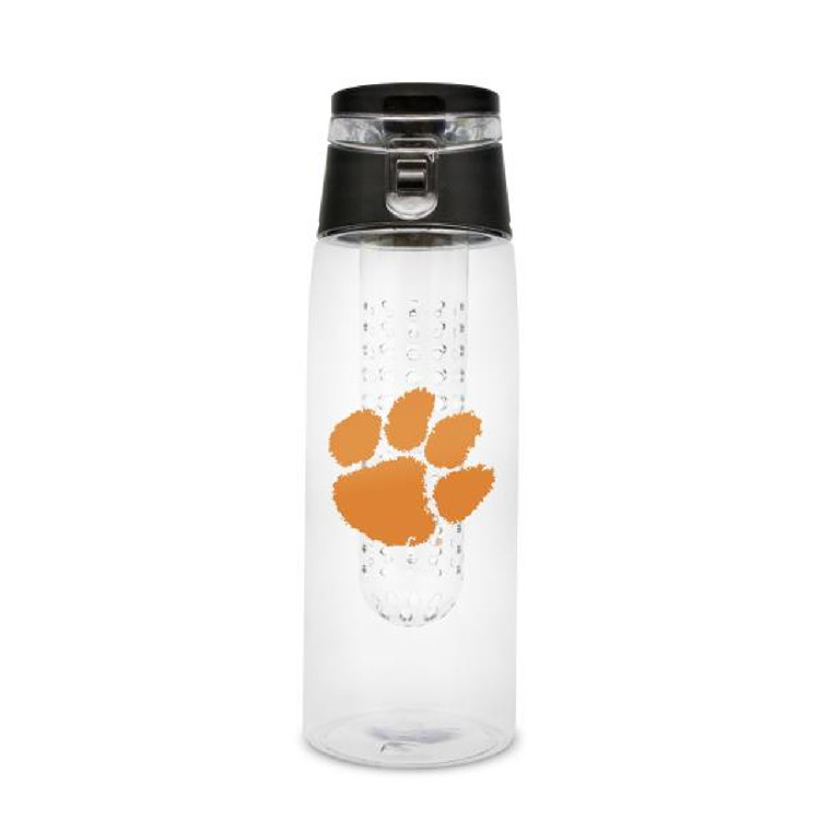 Clemson Tigers Sport Bottle 24oz Plastic Infuser Style