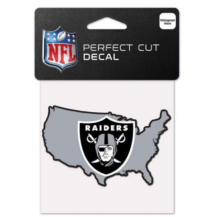 Las Vegas Raiders Decal 4x4 Perfect Cut Color State Shape