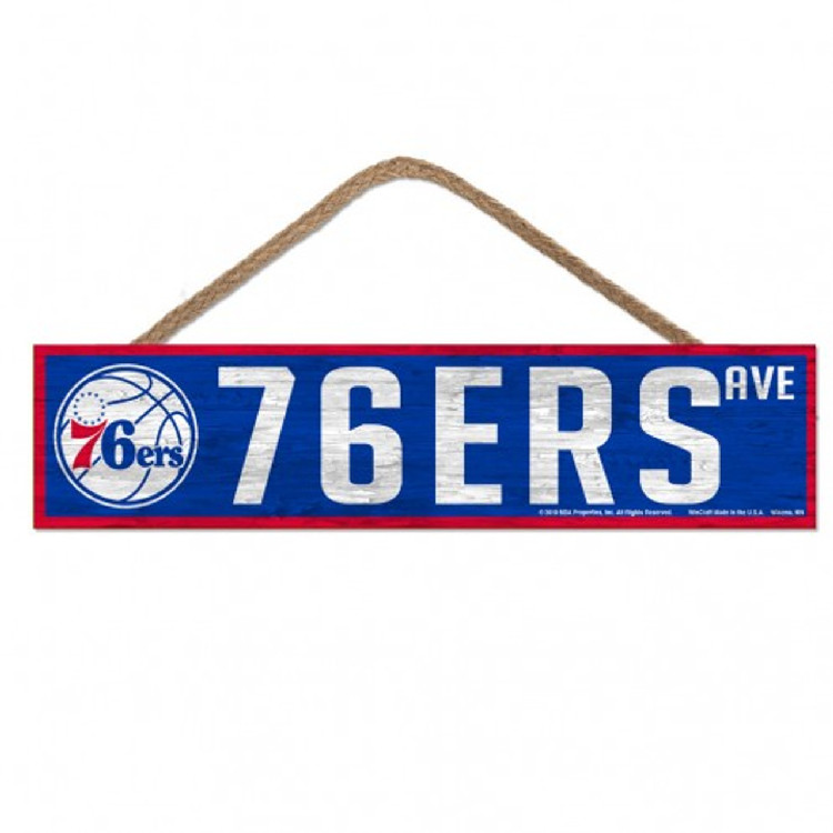 Philadelphia 76ers Sign 4x17 Wood Avenue Design