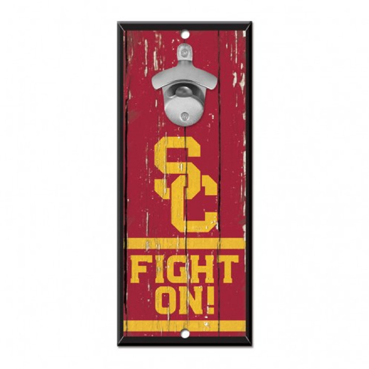 USC Trojans Sign Wood 5x11 Bottle Opener