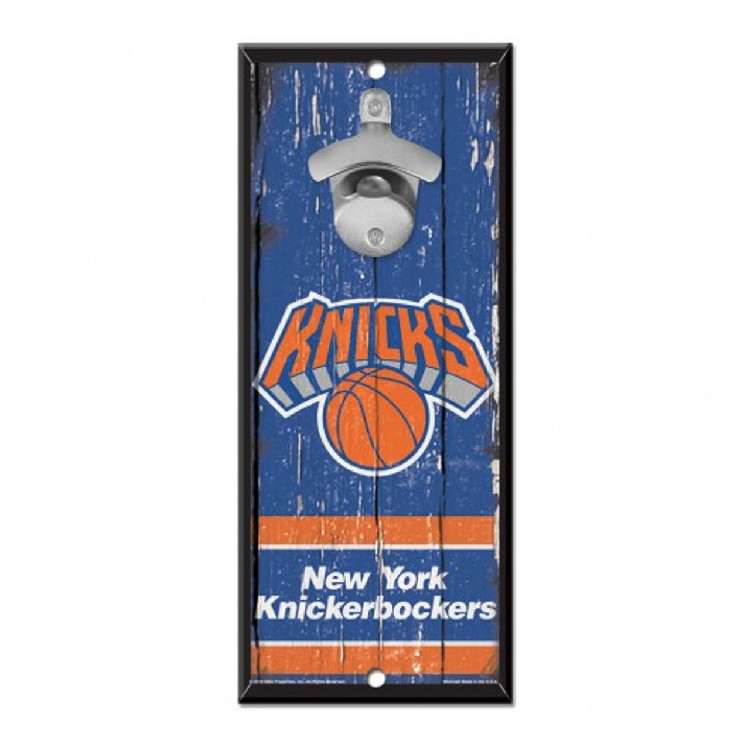New York Knicks Sign Wood 5x11 Bottle Opener