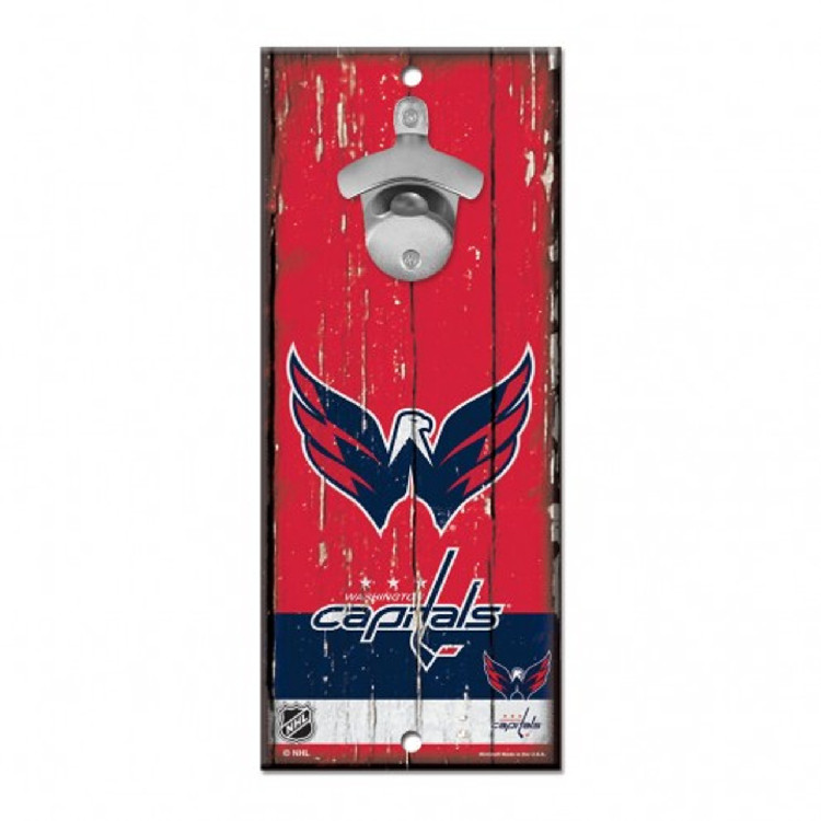 Washington Capitals Sign Wood 5x11 Bottle Opener