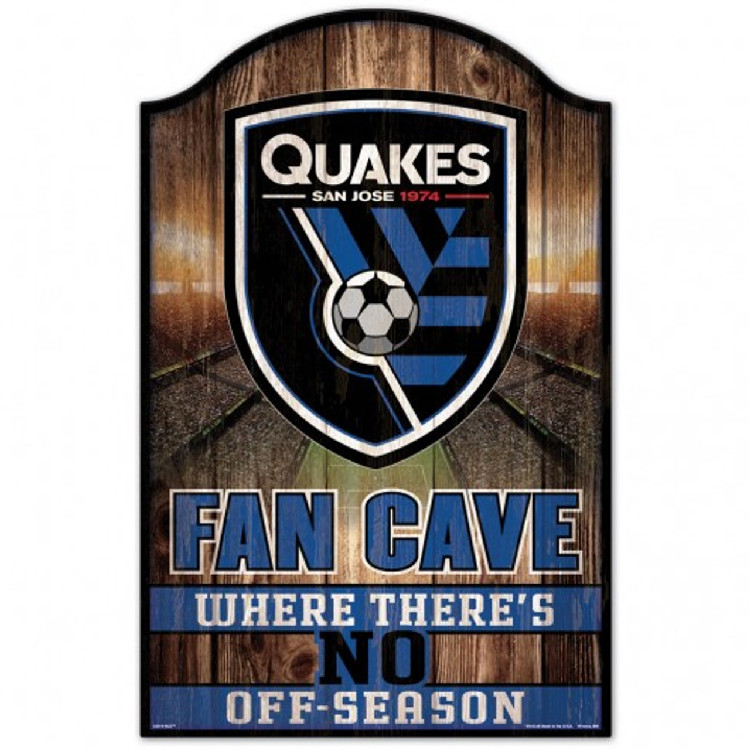 San Jose Earthquakes Sign 11x17 Wood Fan Cave Design