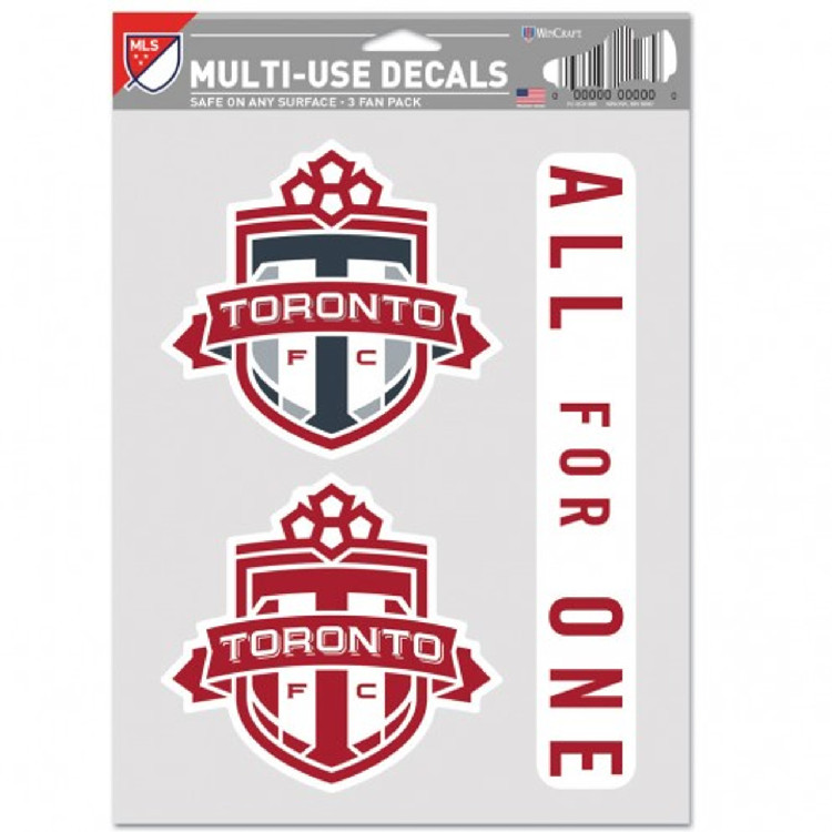 Toronto FC Decal Multi Use Fan 3 Pack