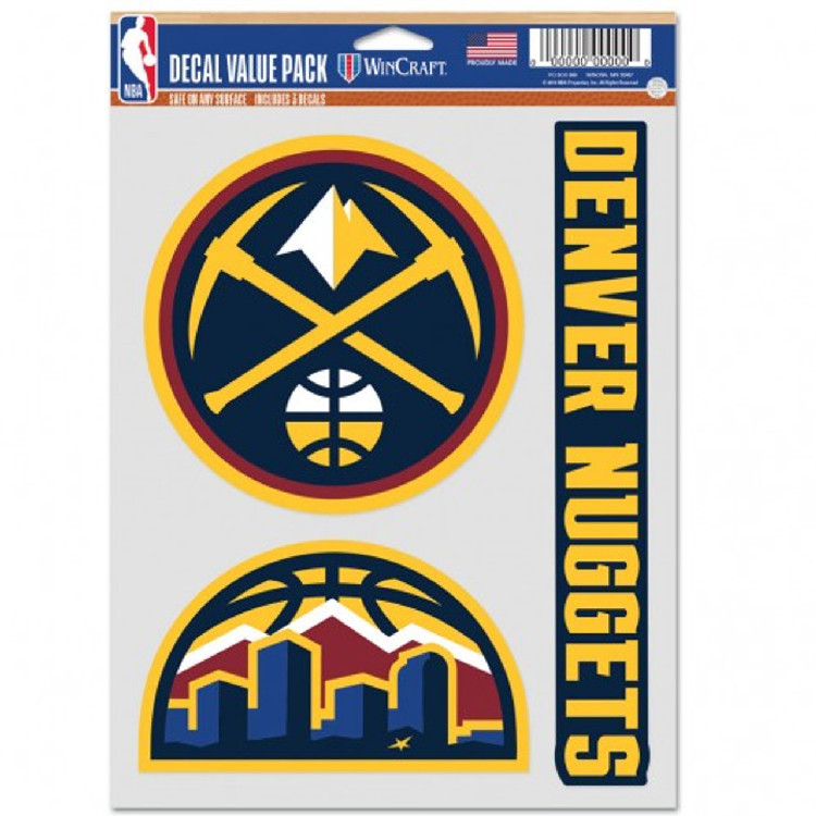 Denver Nuggets Decal Multi Use Fan 3 Pack