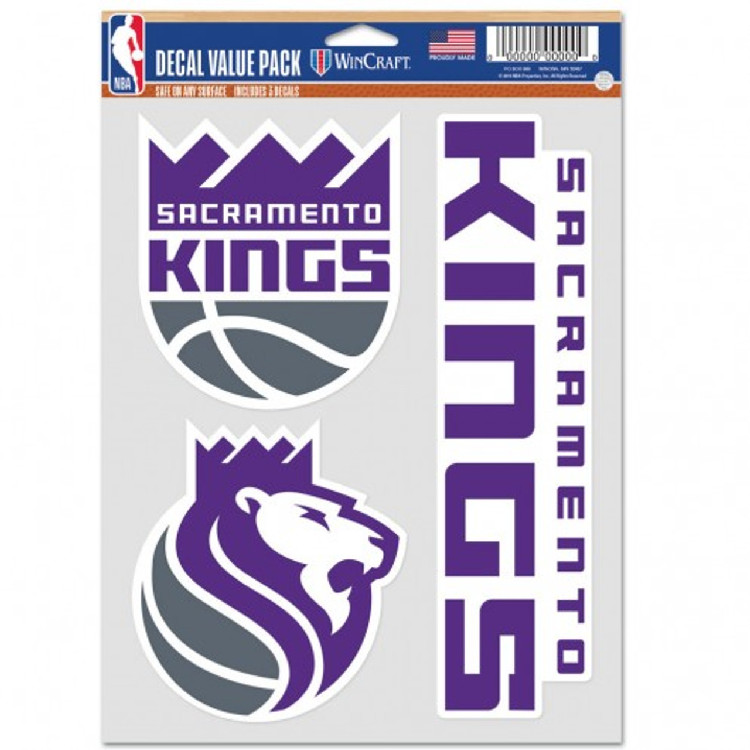 Sacramento Kings Decal Multi Use Fan 3 Pack