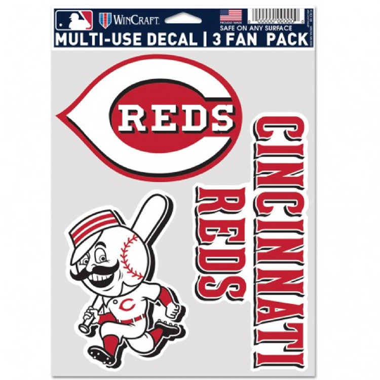 Cincinnati Reds Decal Multi Use Fan 3 Pack