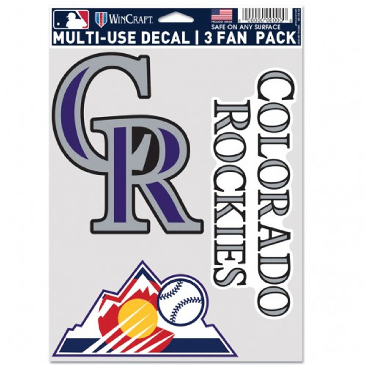 Colorado Rockies Decal Multi Use Fan 3 Pack