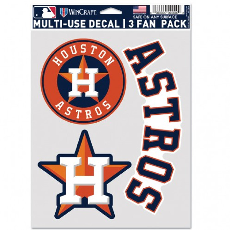 Houston Astros Decal Multi Use Fan 3 Pack