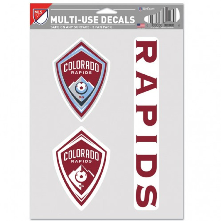 Colorado Rapids Decal Multi Use Fan 3 Pack