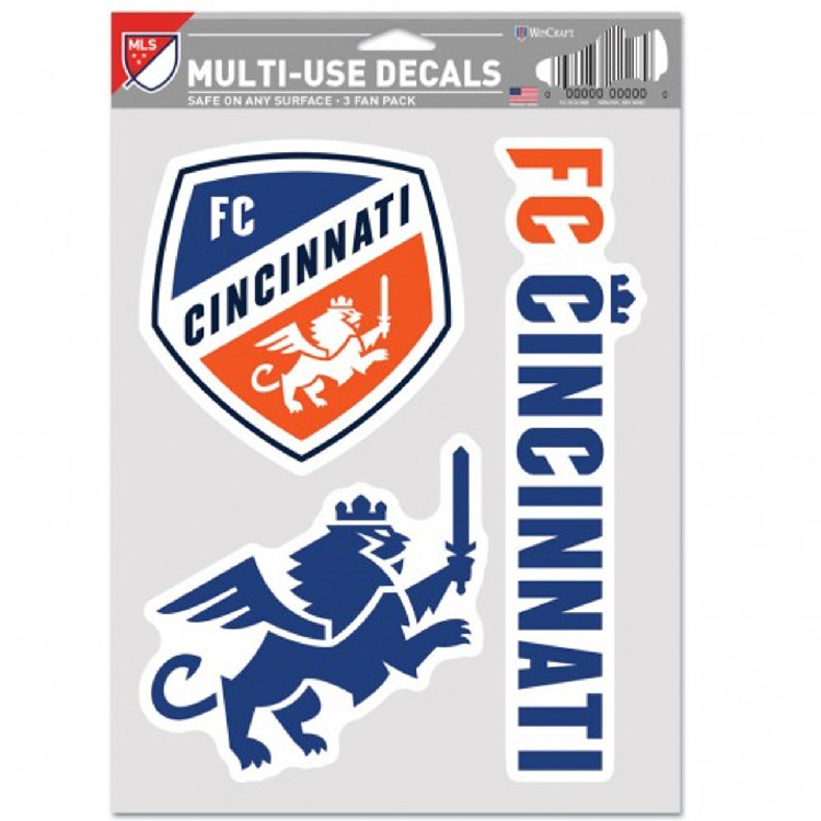 FC Cincinnati Decal Multi Use Fan 3 Pack