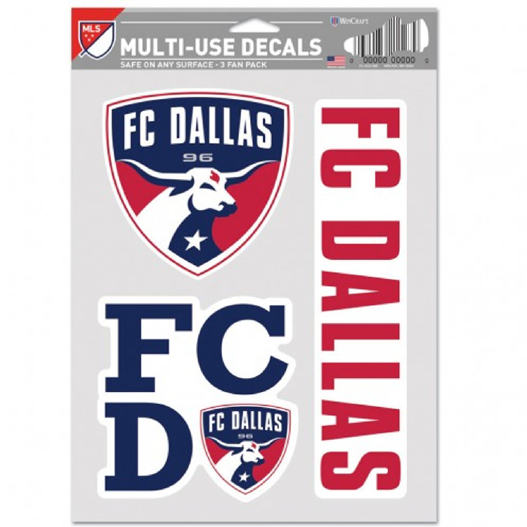 FC Dallas Decal Multi Use Fan 3 Pack