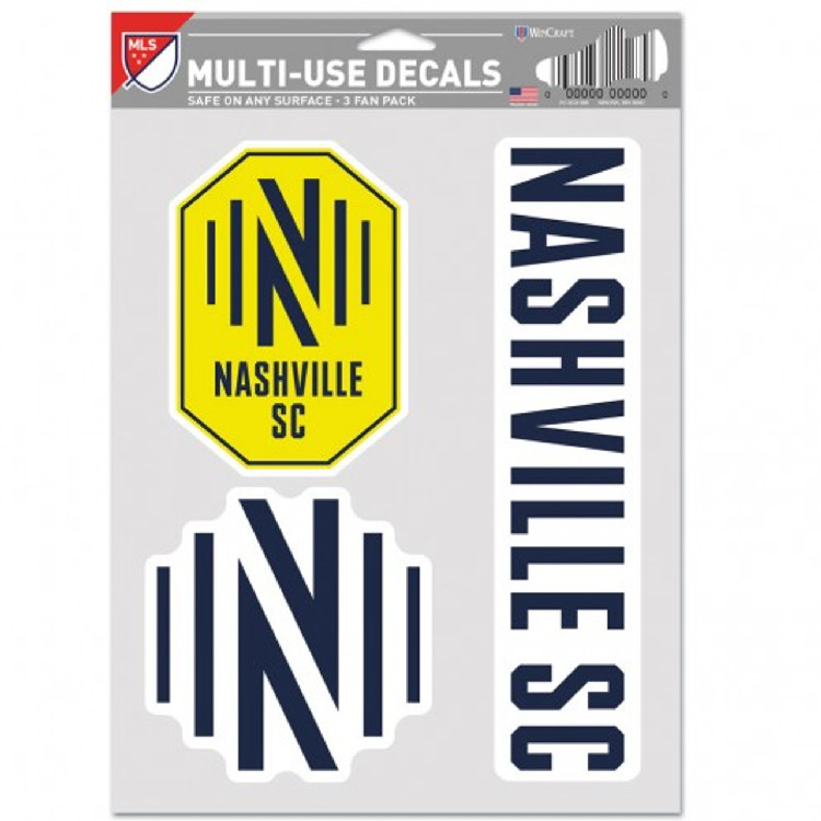 Nashville SC Decal Multi Use Fan 3 Pack