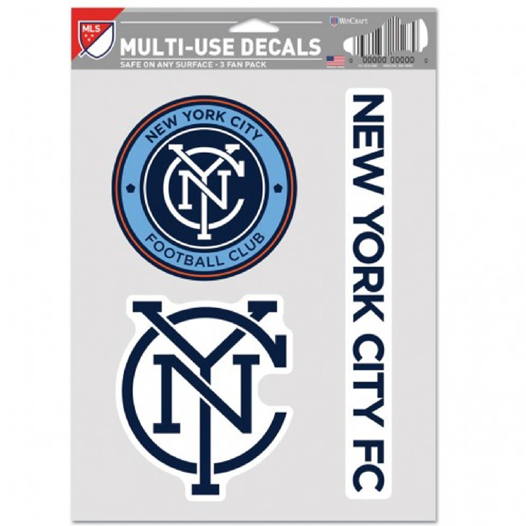 New York City FC Decal Multi Use Fan 3 Pack