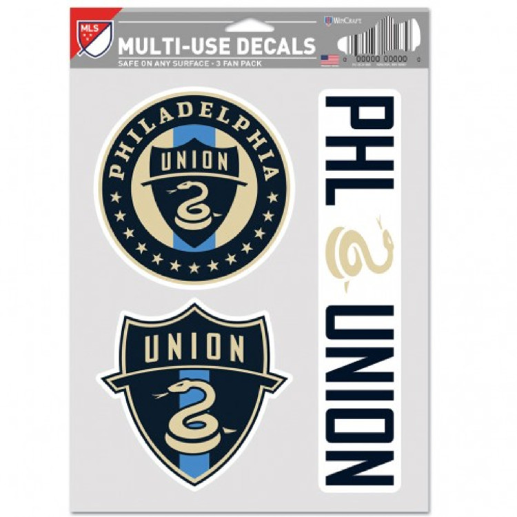 Philadelphia Union Decal Multi Use Fan 3 Pack