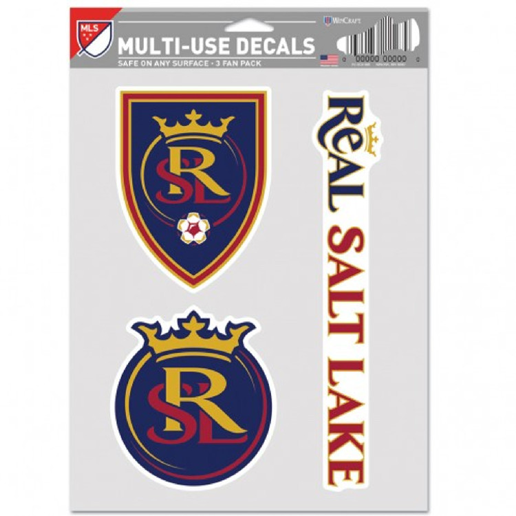 Real Salt Lake Decal Multi Use Fan 3 Pack