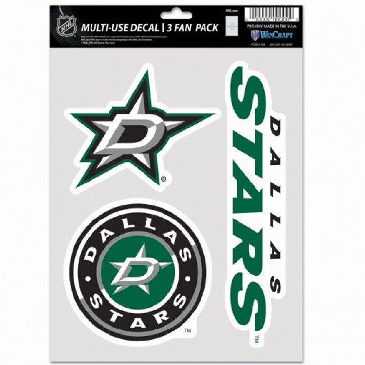 Dallas Stars Decal Multi Use Fan 3 Pack