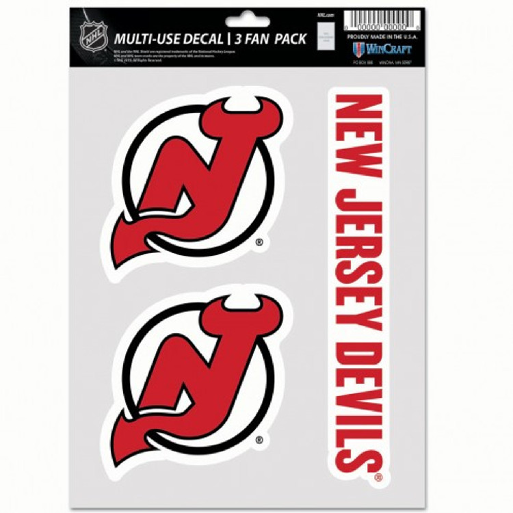 New Jersey Devils Decal Multi Use Fan 3 Pack