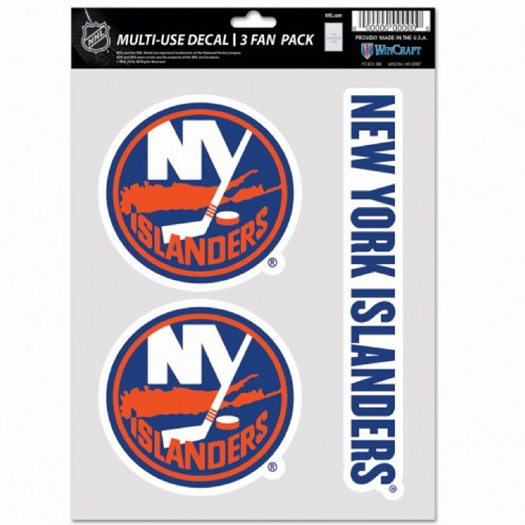 New York Islanders Decal Multi Use Fan 3 Pack