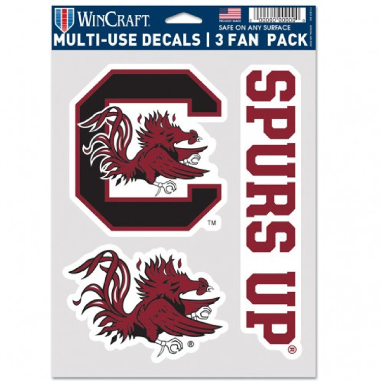 South Carolina Gamecocks Decal Multi Use Fan 3 Pack