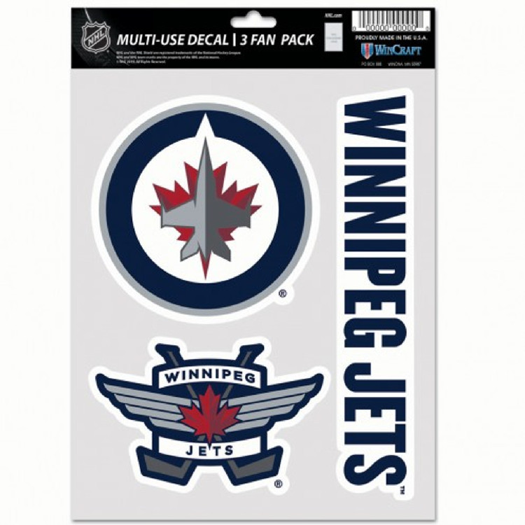 Winnipeg Jets Decal Multi Use Fan 3 Pack