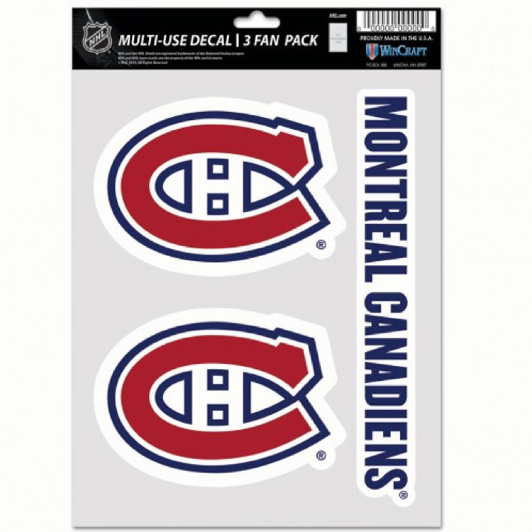 Montreal Canadiens Decal Multi Use Fan 3 Pack