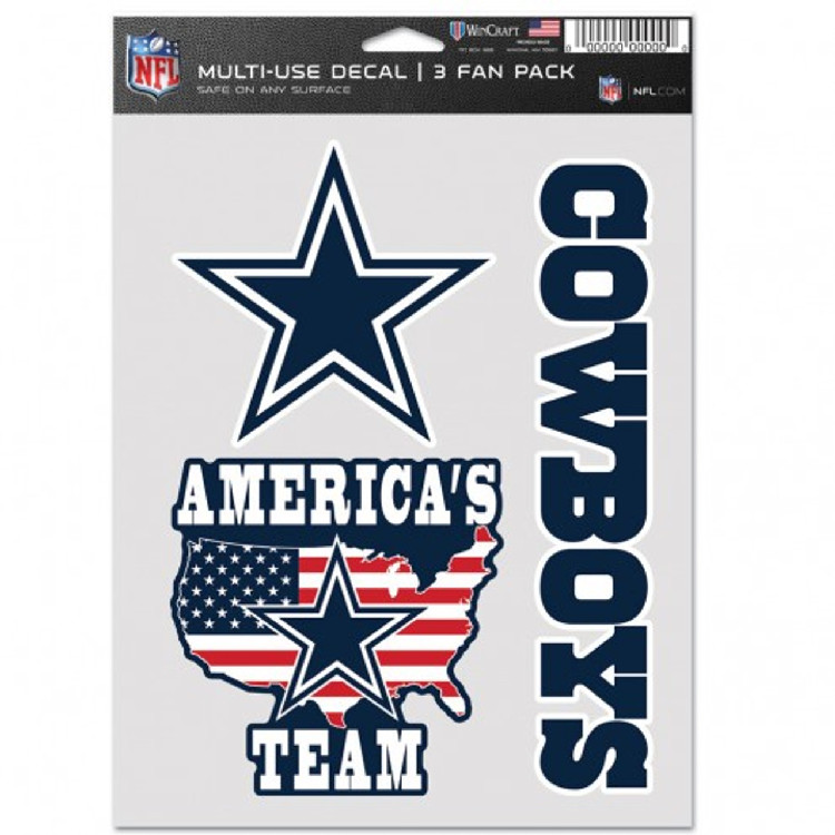 Dallas Cowboys Decal Multi Use Fan 3 Pack