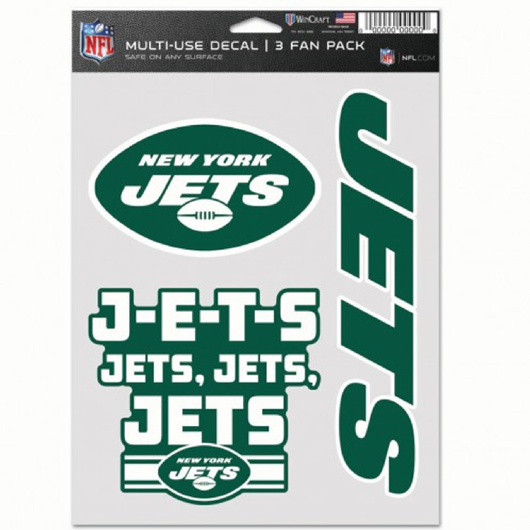 New York Jets Decal Multi Use Fan 3 Pack