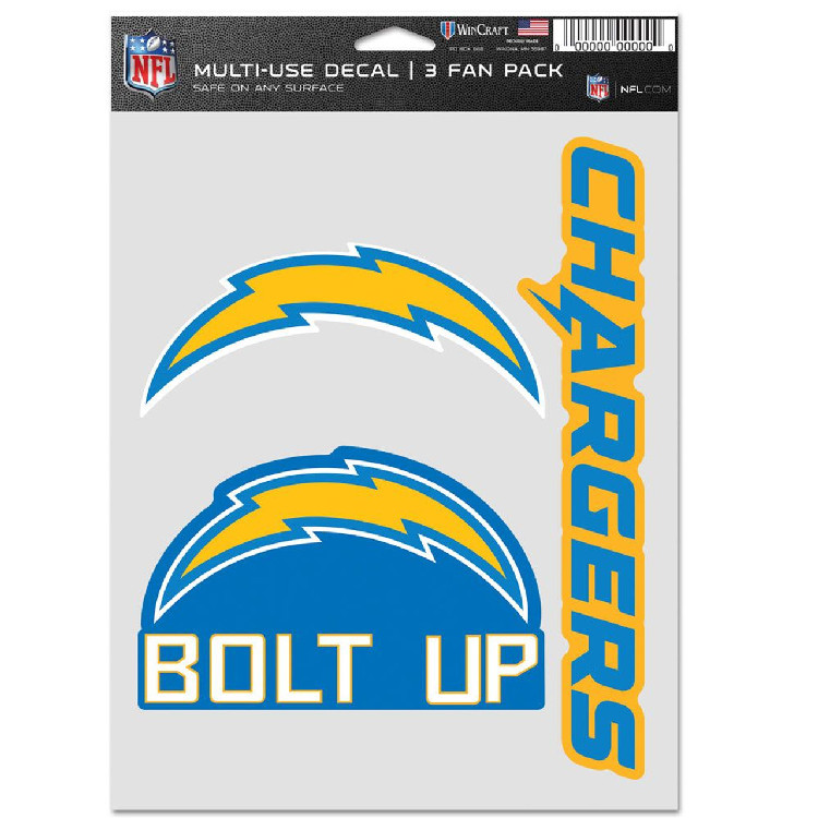 Los Angeles Chargers Decal Multi Use Fan 3 Pack