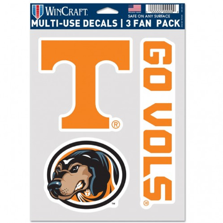 Tennessee Volunteers Decal Multi Use Fan 3 Pack