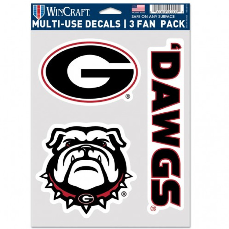 Georgia Bulldogs Decal Multi Use Fan 3 Pack