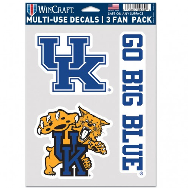 Kentucky Wildcats Decal Multi Use Fan 3 Pack