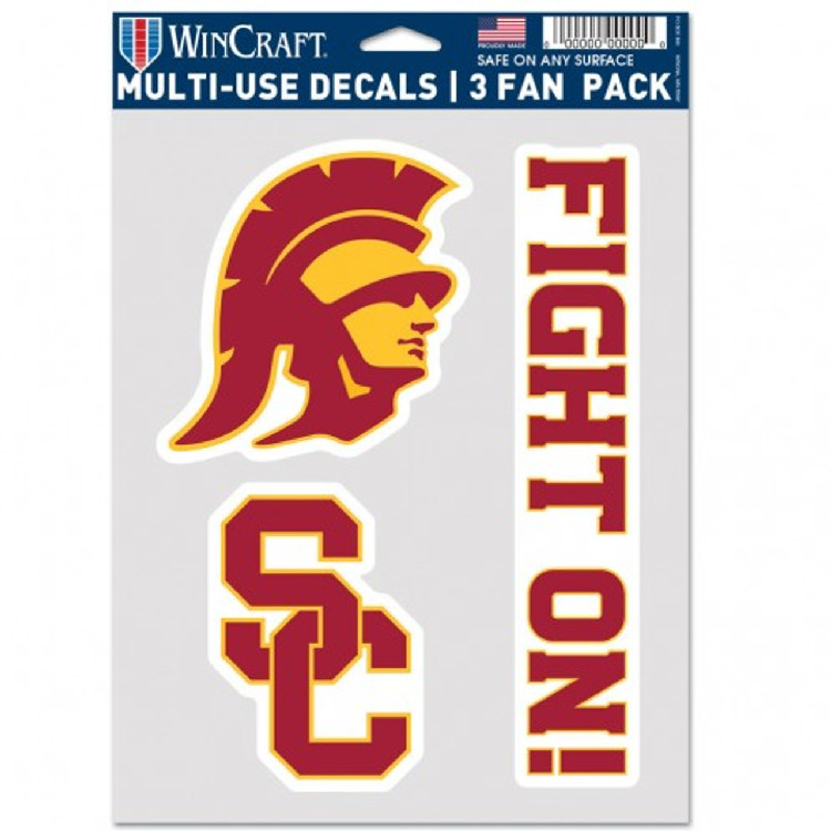 USC Trojans Decal Multi Use Fan 3 Pack